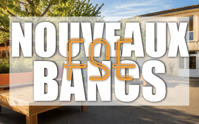 De nouveaux bancs pour accueillir nos élèves ! ☀️